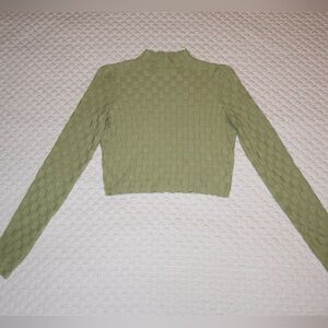 La Hearts Olive Textured Women's Blouse